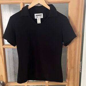 Dani Max Women's Classic Black Short Sleeve Top